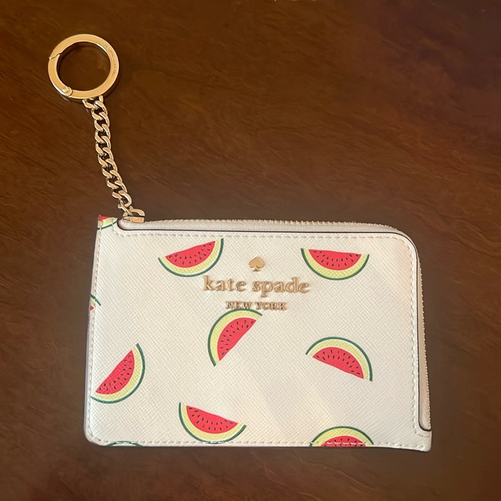 Kate Spade Watermelon Corner Zip Card Case Wallet